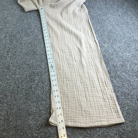 Lotus and Luna Pants Womens Medium Petite Beige Tan Gauze Comfort Lounge - Picture 8 of 12